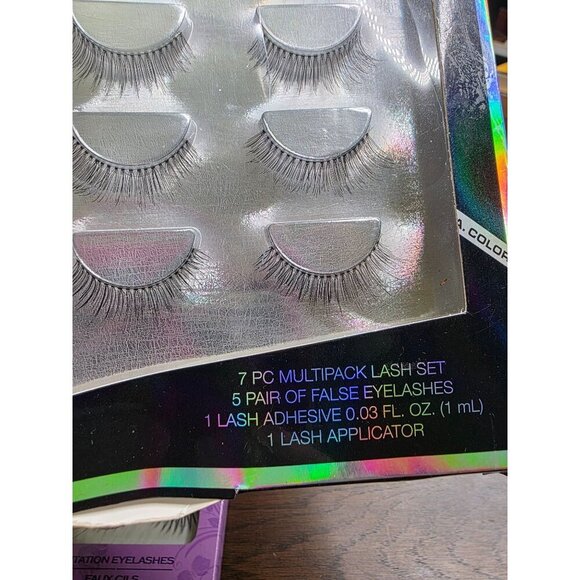Bundle of 3 LA Colored False Mink Women Eyelashes Black - Picture 14 of 16